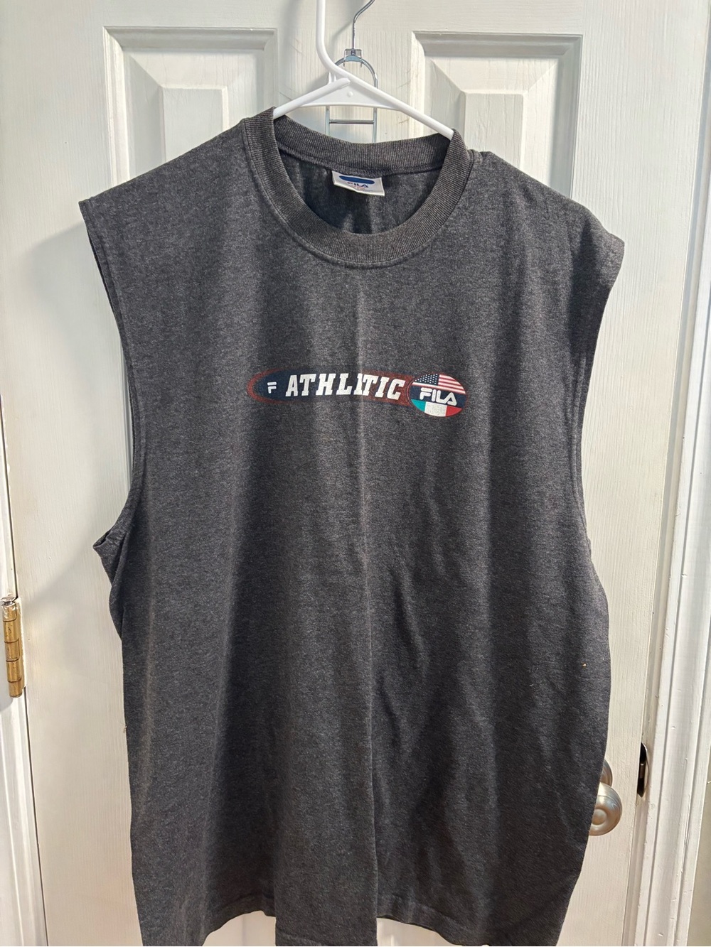 Fila Charcoal Boys' Athletic Sleeveless Tank Top with Graphic